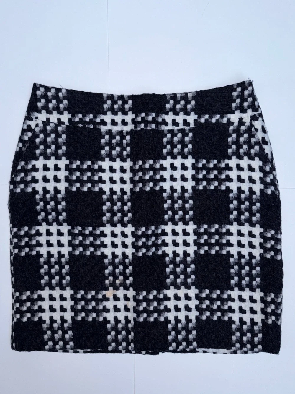 Merona Black and White Check/Plaid Wool pencil skirt